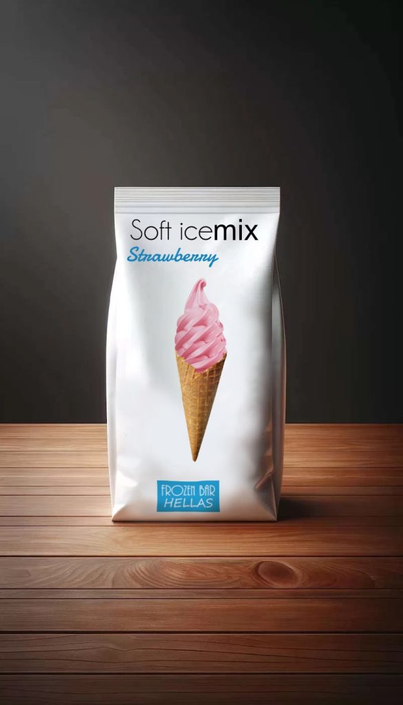 soft ice cream strawberry mix